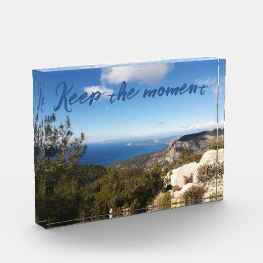 Seacoast Mountain Forest Landscape Blue Sky Turkij Fotoblokken (Links)