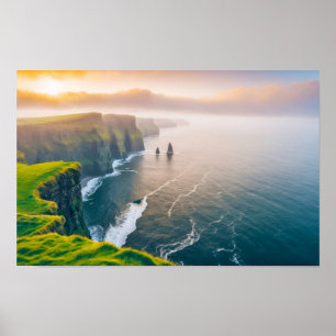 Seacoast Ocean Zee Natuur Blue Water Aerial Uitzic Poster