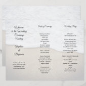 Seacoast Wedding Program Fotosjabloon drieledig (Voorkant / Achterkant)