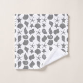 Seacombers donkergrijs bad handdoek (Wasdoekje)