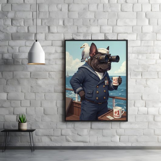 Seadog scans horizon: alle poten versierd poster