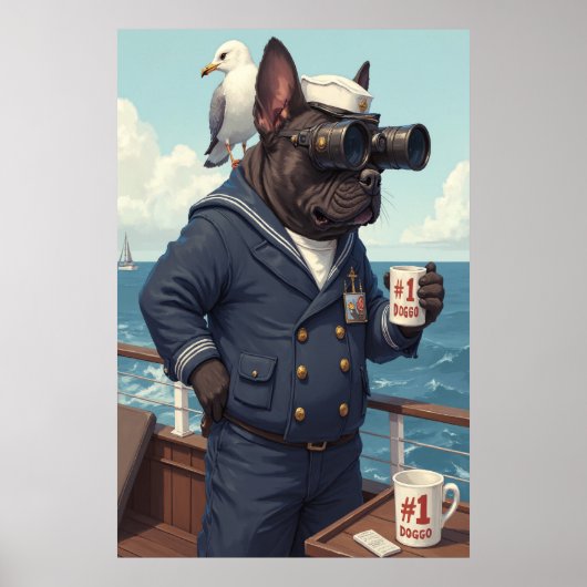 Seadog scans horizon: alle poten versierd poster (Voorkant)