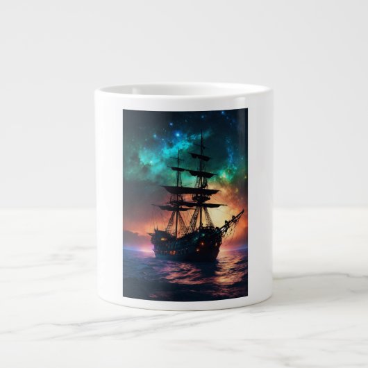 "Seafarer's Voyage Pirate Ship Cup" Grote Koffiekop (Voorkant)