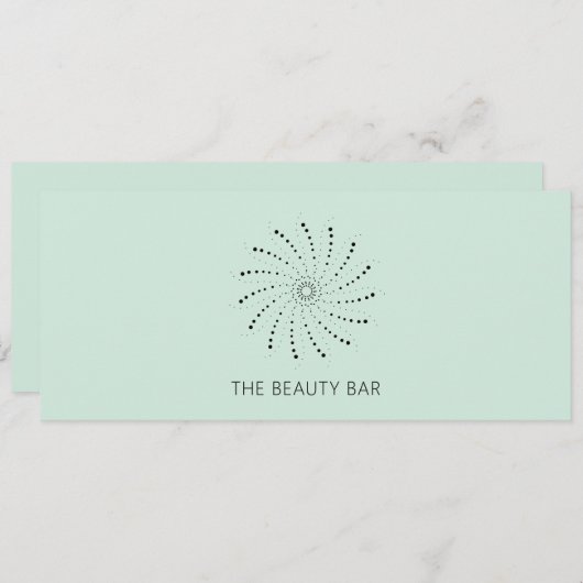 Seafoam Abstract Flower Elegant Cadeaubon (Voorkant / Achterkant)