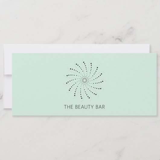 Seafoam Abstract Flower Elegant Cadeaubon (Voorkant)