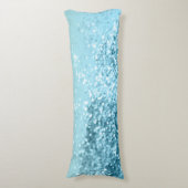 Seafoam Aqua Ocean MERMAID Girls Glitter #3 Lichaamskussen (Voorkant Verticaal)