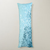 Seafoam Aqua Ocean MERMAID Girls Glitter #3 Lichaamskussen (Achterkant (Verticaal))