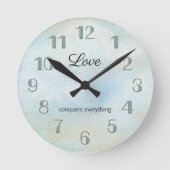 Seafoam Artistic Beach Love Wall klok (Voorkant)