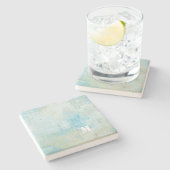 Seafoam Beach Ocean Pattern Stone Onderzetter (Zijkant)