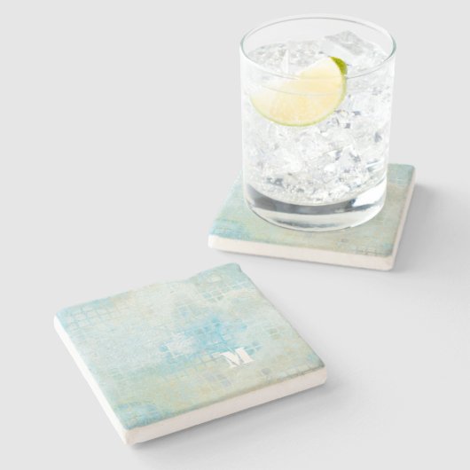 Seafoam Beach Ocean Pattern Stone Onderzetter (Zijkant)