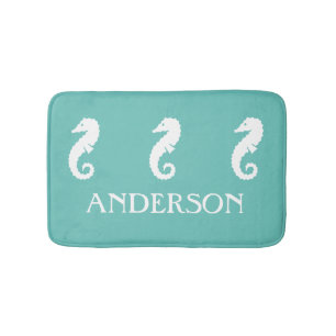 Seafoam Blauwgroen Groen ZeepaardenZee Createbadma Badmat