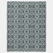 Seafoam Blauwgroen Groene Grijze Hip Bohemian Bali Fleece Deken (Voorkant)