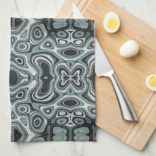 Seafoam Blauwgroen Groene Grijze Hip Bohemian Bali Theedoek (Quarter Fold)