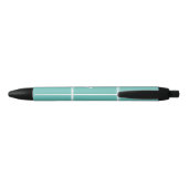 Seafoam Blue Anchor Monogrammed Zwarte Inkt Pen (Achterkant)
