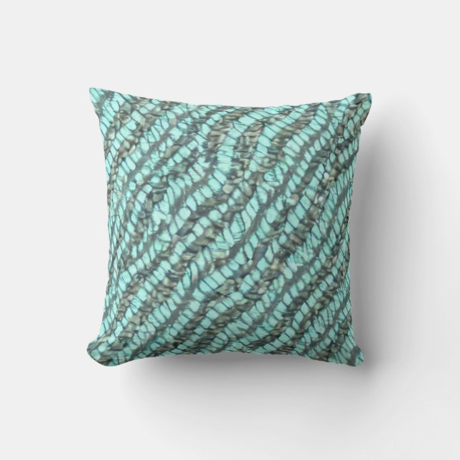 Seafoam Boucle Woven Pattern Kussen (Voorkant)