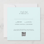 Seafoam Bruiloft QR Code RSVP Platte Kaart (Voorkant)