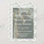 Seafoam Ecru Virtual Wedding Livestream Wedding Kaart (Voorkant / Achterkant)