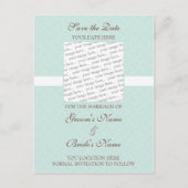 Seafoam Eggshell Bewaar de datum Briefkaart (Voorkant)