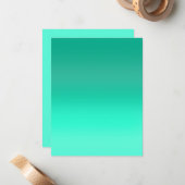 Seafoam Fade Notitiekaartje (Voorkant / Achterkant in situ)