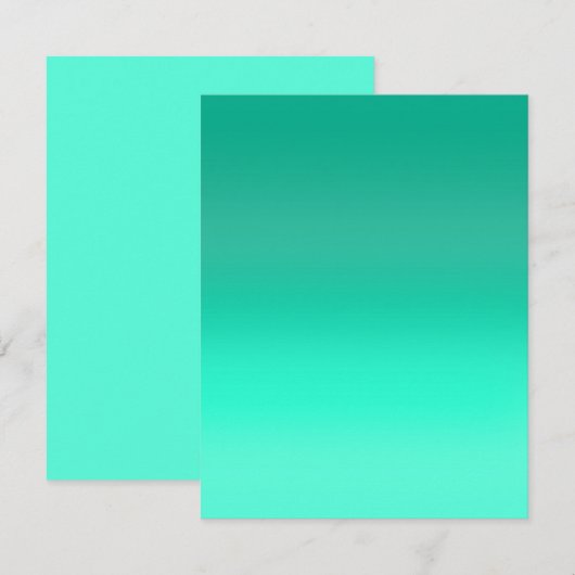 Seafoam Fade Notitiekaartje (Voorkant / Achterkant)