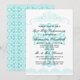 Seafoam First Heilige Communistische Kruisuitnodig Kaart