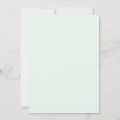 Seafoam Geschilderde Bloem Bruiloft Kaart (Achterkant)