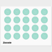Seafoam gestileerde bruiloft Save the Date Ronde Sticker (Vel)
