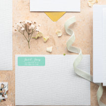 Seafoam gestileerde namen bruiloft retour adres