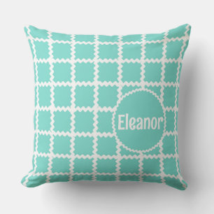 Seafoam Girls Pillow met Ric Rac Kussen