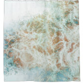 Seafoam Glitter Marble Douchegordijn (Voorkant)