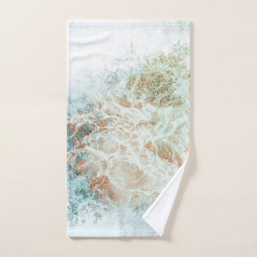 Seafoam Glitter Marble Handdoek (Handdoek)