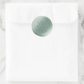 Seafoam Green 2 Letter Monogram Wax Seal Stickers (Tas)