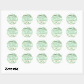 Seafoam Green Agaat Dank u Ronde Sticker (Vel)