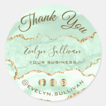 Seafoam Green Agaat Dank u