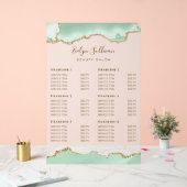 Seafoam Green Agaat prijslijst Acryl Bord (Huwelijk)