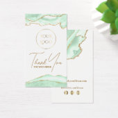 Seafoam green agate bijsluiter visitekaartje (Bureau)