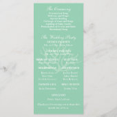 Seafoam Green Coral Reef Seahorse Wedding Program Programmakaart (Achterkant)