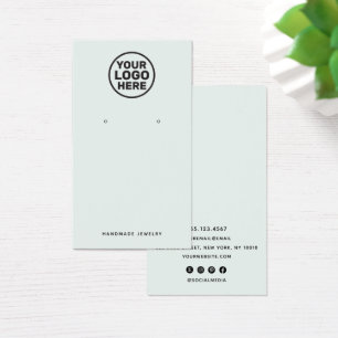 Seafoam Green Earring Toevoegen Logo Display Holde Visitekaartje