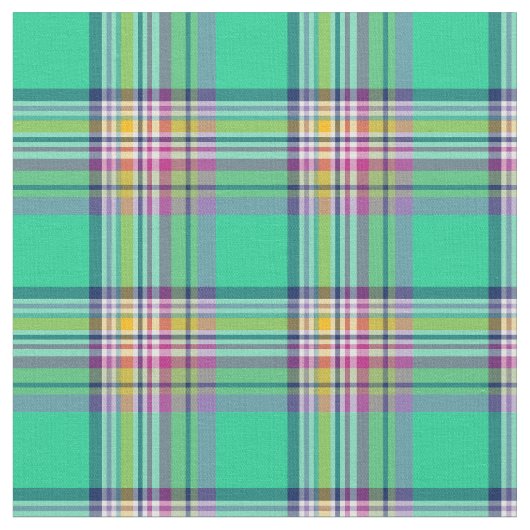 Seafoam Green en Fuchsia Girly Pset Stof (Close Up)