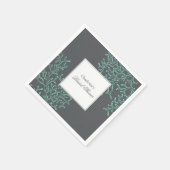 Seafoam Green en Gray Coastal Theme Vrijgezellenfe Servet (Hoek)