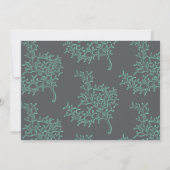 Seafoam Green en Grey Coastal Wedding Kaart (Achterkant)