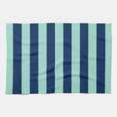 Seafoam Green- en Navy Stripes Theedoek (Horizontaal)