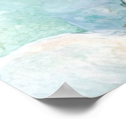 Seafoam Green Floral Canvas Art Poster (Hoek)