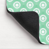 Seafoam Green Funky Flower Mousepad Muismat (Hoek)
