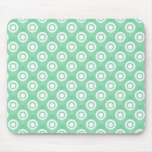 Seafoam Green Funky Flower Mousepad Muismat (Voorkant)