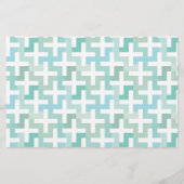 Seafoam Green Geometric Briefpapier (Voorkant)