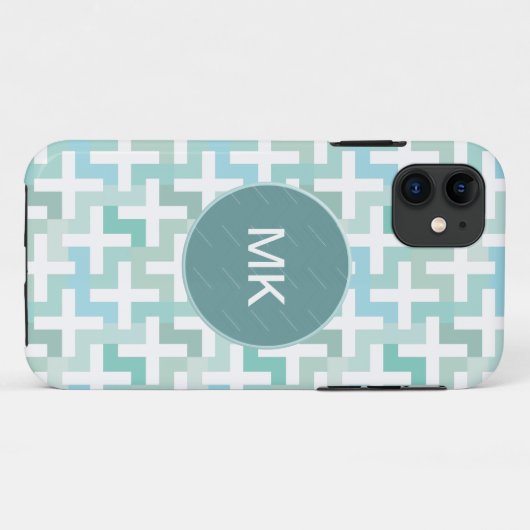 Seafoam Green Geometric Case-Mate iPhone Case (Achterkant (horizontaal))