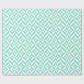 Seafoam Green Geometric Deco Cube Patroon Cadeaupapier (Vlak)