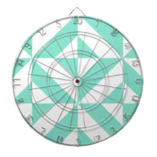 Seafoam Green Geometric Deco Cube Patroon Dartbord