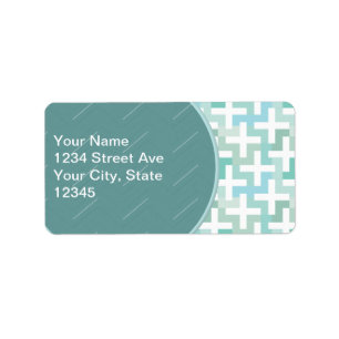 Seafoam Green Geometric Etiket